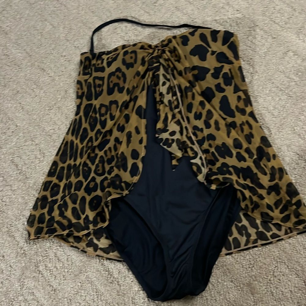 Ralph Lauren Cheetah Print One-Piece Swimsuit NWT Size 8